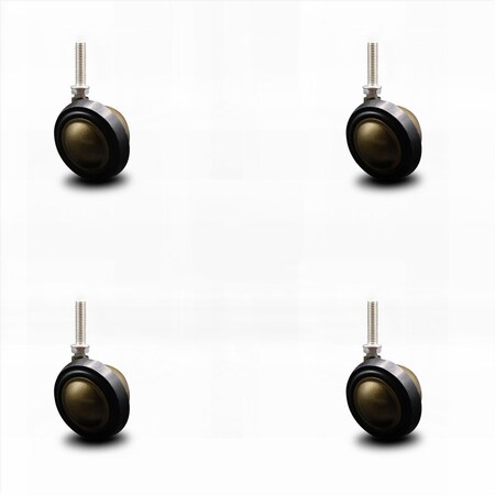 Service Caster 2.25 Inch Antique Soft Tread Ball Caster - 3/8 Inch Threaded Stem, 4PK SCC-TS01S214-DCR-WA-3816112-4